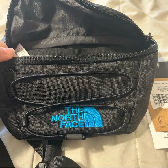The North Face Jester Lumbar Fanny Pack Waist Bag Adult Black/AcousticBlue New - Picture 5 of 6